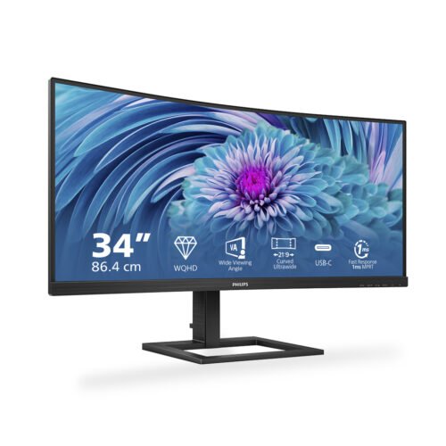 Philips E Line 346E2CUAE/00 computer monitor 86.4 cm (34") 3440 x 1440 pixels Wide Quad HD+ LCD Black - Image 8