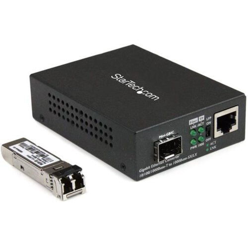 StarTech.com Gigabit Ethernet Fiber Media Converter - Compact - 850nm MM LC - 550m - Image 2