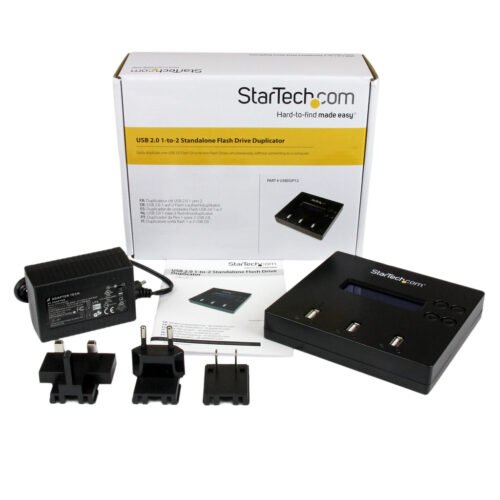 StarTech.com Standalone 1 to 2 USB Thumb Drive Duplicator and Eraser, Multiple USB Flash Drive Copier, System and File and Whol - Image 7