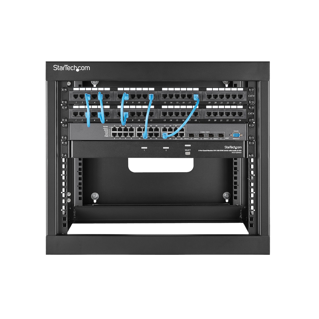 StarTech.com 8U Hinged Open Frame Wall-Mount Server Rack - 22 in. Deep - Image 5