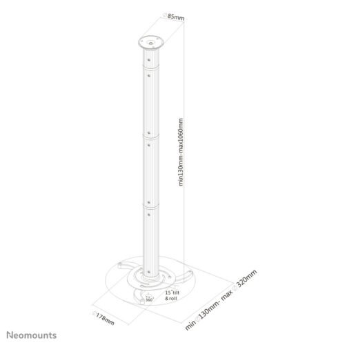 Neomounts projector ceiling mount - Image 2