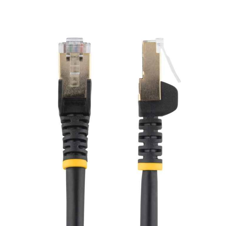 StarTech.com 1m CAT6a Ethernet Cable - 10 Gigabit Shielded Snagless RJ45 100W PoE Patch Cord - 10GbE STP Network Cable w/Strain