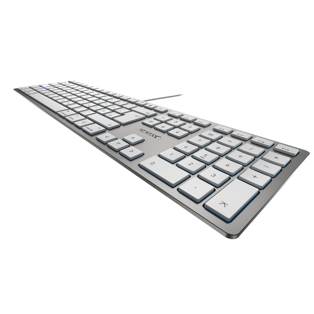 CHERRY KC 6000 SLIM FOR MAC Corded Keyboard, Silver/White, USB (QWERTY - UK) - Image 3