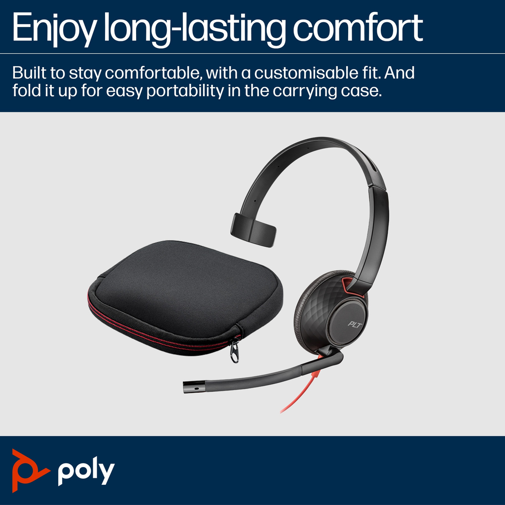 POLY Blackwire C5210 USB-C Headset +Inline Cable (Bulk) - Image 3