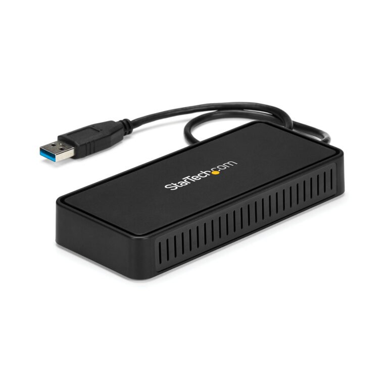 StarTech.com USB 3.0 Mini Dock - Dual Monitor USB-A Docking Station with DisplayPort 4K 60Hz Video & Gigabit Ethernet - 1ft (30