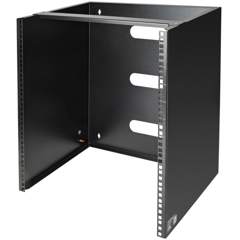 StarTech.com 12U Wall Mount Network Rack - 14 Inch Deep (Low Profile) - 19" Patch Panel Bracket for Shallow Server and IT Equip