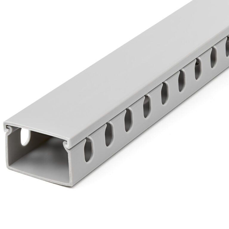 StarTech.com Open Slot Cable Management Raceway with Cover, 1-1/2"(38mm)W x 1"(25mm)H - 6.5ft(2m) length - 1/4"(8mm) Slots, PVC