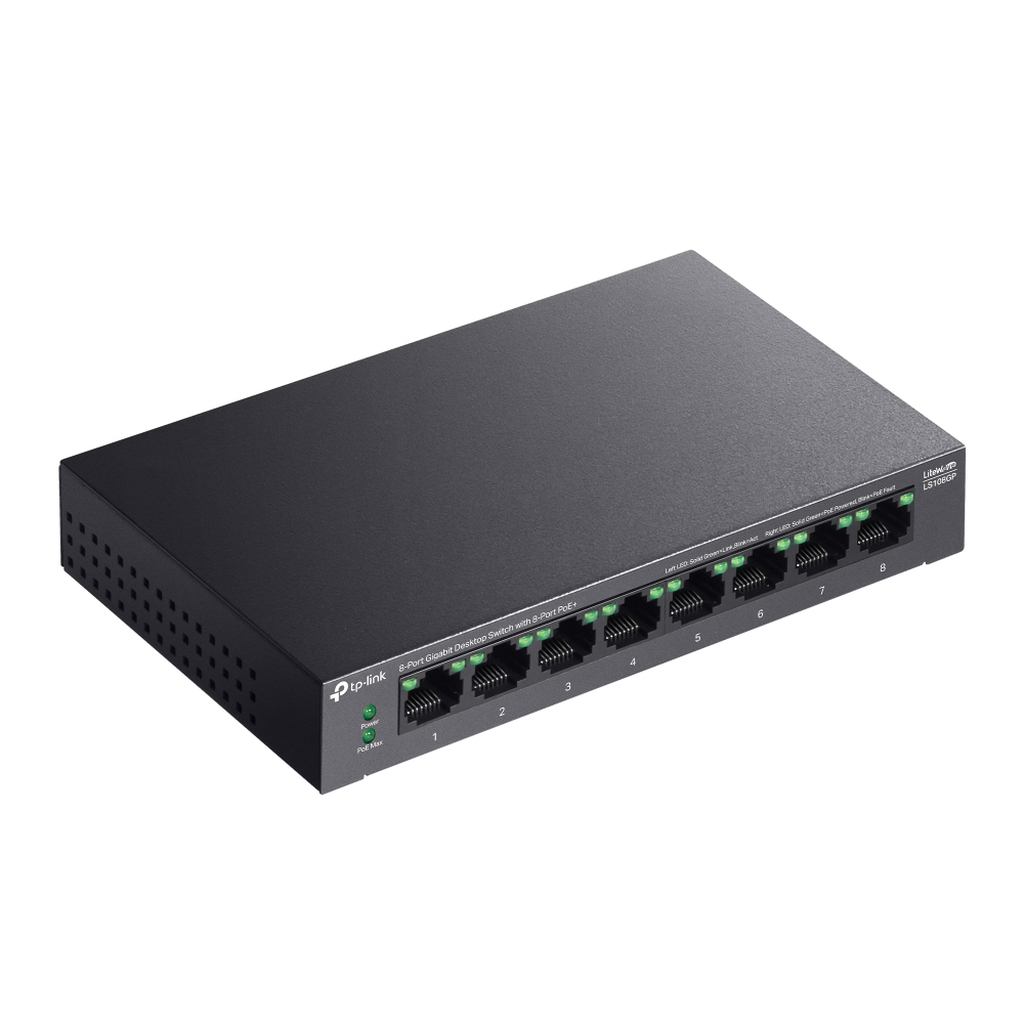 TP-Link LiteWave 8-Port Gigabit Desktop Switch with 8-Port PoE+ - Image 4