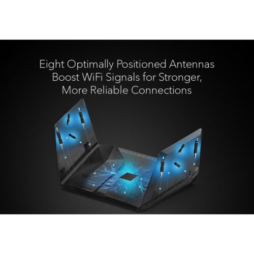 NETGEAR Nighthawk RAXE500 wireless router Gigabit Ethernet Tri-band (2.4 GHz / 5 GHz / 6 GHz) Black - Image 5