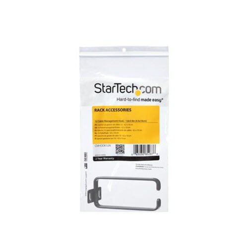 StarTech.com 1U Vertical Server Rack Cable Management D-Ring Hook - 1.8x3.9in (4.5x10cm) - Image 7