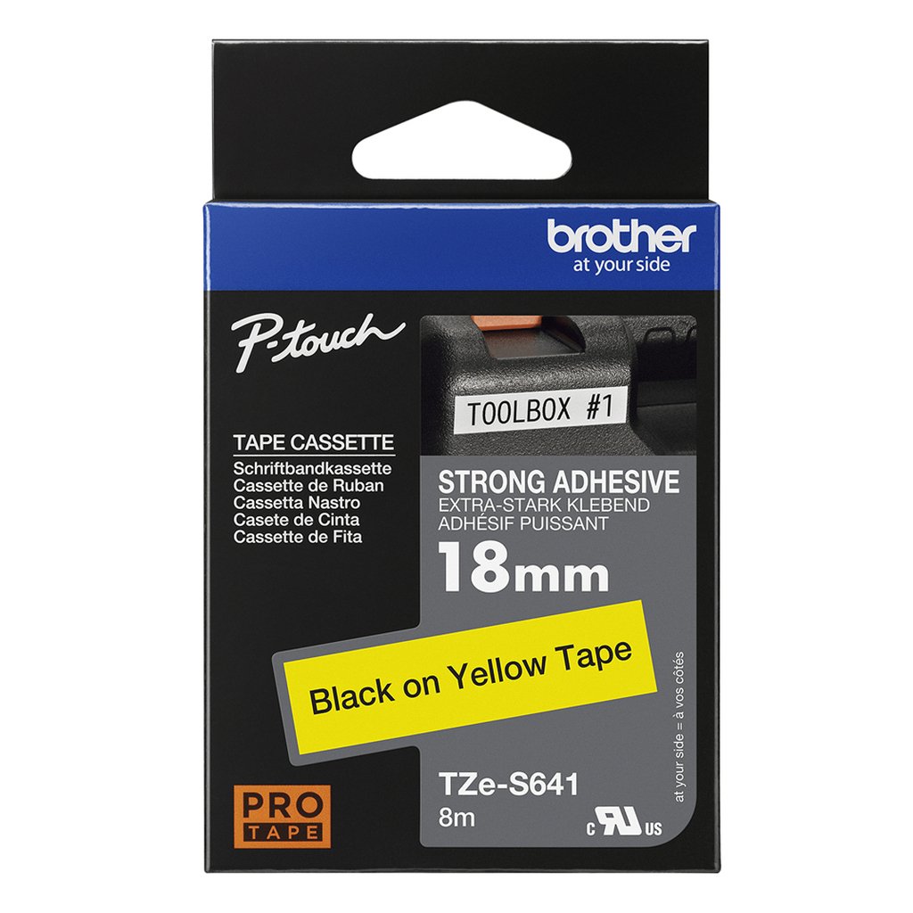 Brother TZE-S641 label-making tape Black on yellow TZ - Image 2