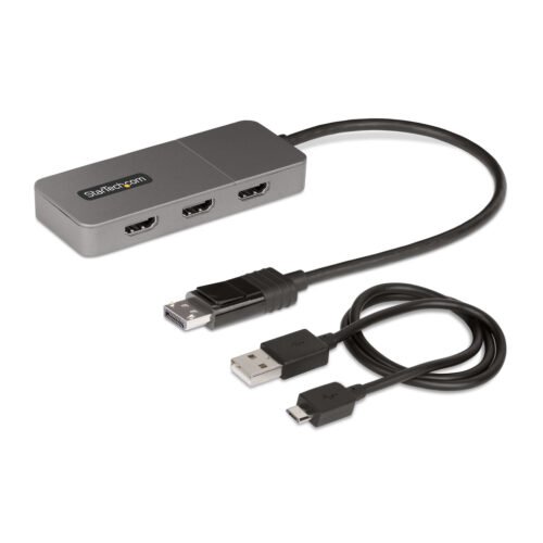StarTech.com 3-Port MST Hub - DisplayPort to 3x HDMI, Triple 4K 60Hz Monitors, DP 1.4 Multi-Monitor Video Adapter, 1ft (30cm) B - Image 4