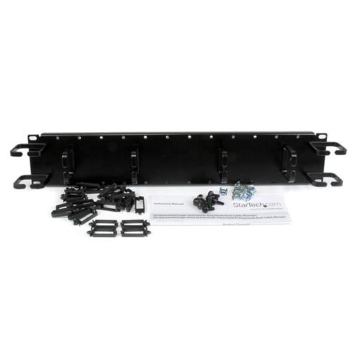 StarTech.com 2U Double-Sided Horizontal / Vertical Cable Management Panel with Finger Duct & D-Ring Hooks - Image 5