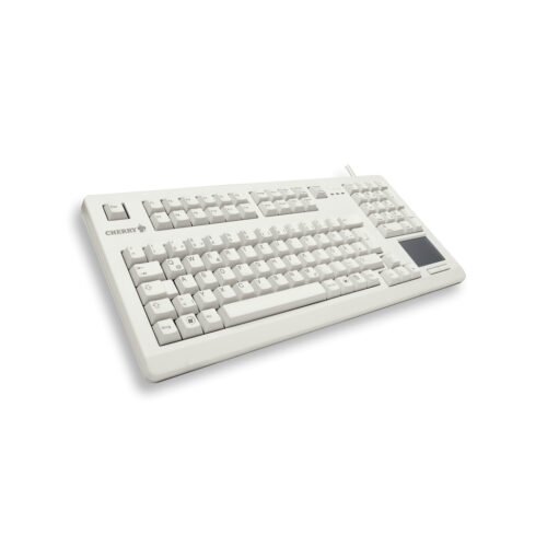 CHERRY TouchBoard G80-11900 Corded Keyboard with Touchpad, Light Grey, USB, (QWERTY - UK) - Image 2