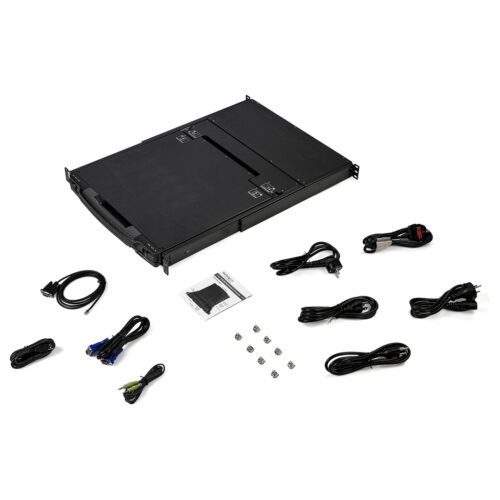 StarTech.com Dual Rail Rackmount KVM Console HD 1080p - Single Port DVI/VGA KVM w/17" LCD Monitor for Server Rack - Fully Featu - Image 5