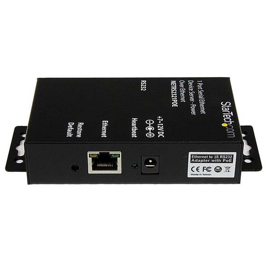 StarTech.com 1 Port RS232 Serial Ethernet Device Server - PoE Power Over Ethernet - Image 2