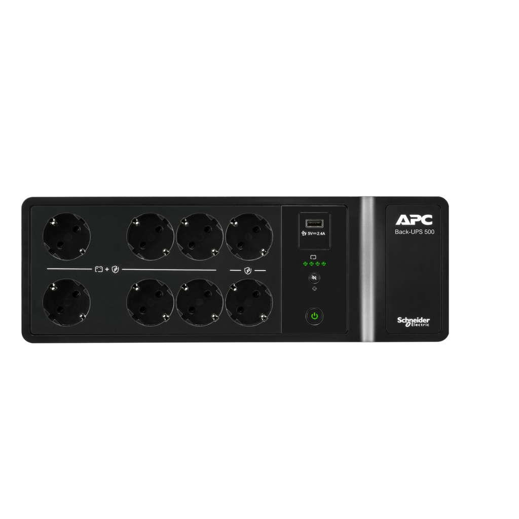 APC Back-UPS, 500VA/300W Floor/Wall Mount, 230V, 8x CEE 7/3 Schuko outlets, USB Type A Port, User Replaceable Battery - Image 10