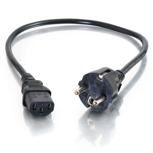 C2G 1m 16 AWG European Power Cord (IEC320C13 to CEE7/7) - Image 4
