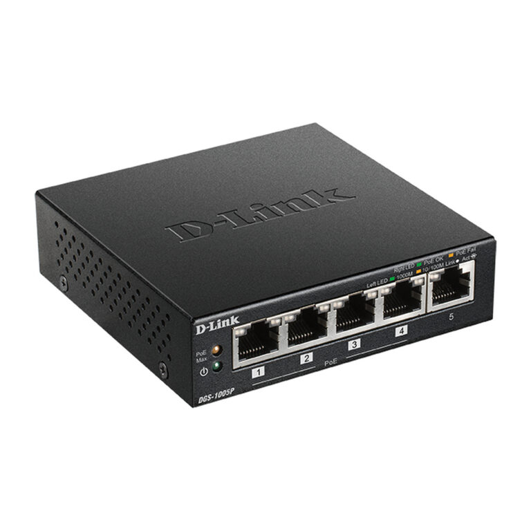 D-Link 5-Port Desktop Gigabit PoE+ Switch