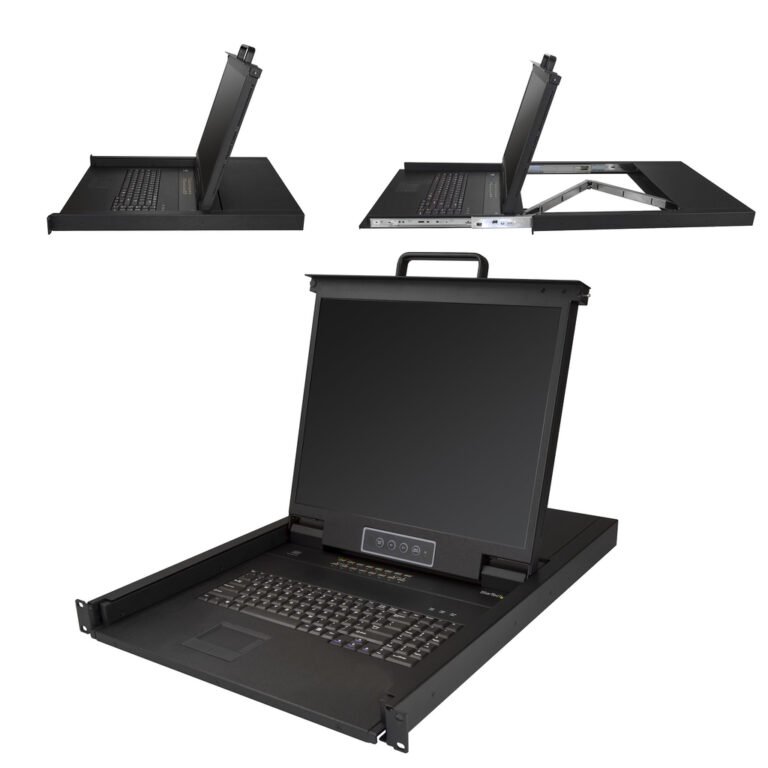 StarTech.com 16 Port Rackmount KVM Console w/ 6ft Cables - Integrated KVM Switch w/ 19" LCD Monitor - Fully Featured 1U LCD KVM