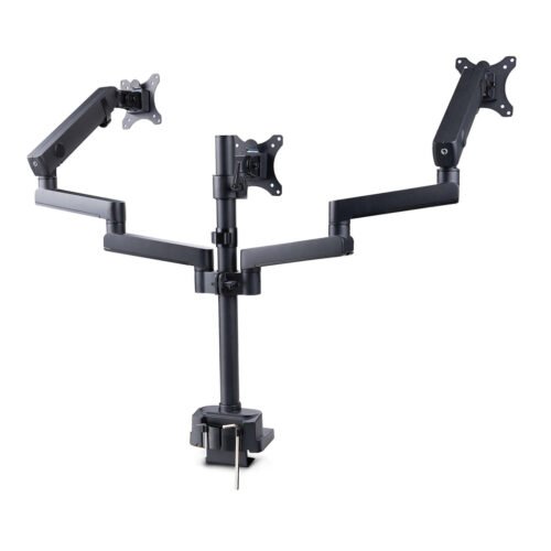 StarTech.com Triple Monitor Desk Mount For Up To Three 27in Screens, VESA 75x75/100x100, Tool-Less Arm Adjustments, C-Clamp/Gro - Image 18