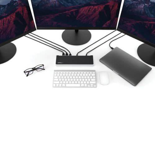 StarTech.com 4K USB-C Dock , Triple UHD 4K Monitor Docking Station, Mac & Windows, USB C to HDMI & DisplayPort, 60W Power Deliv - Image 4