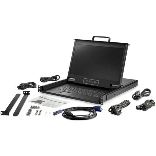 StarTech.com Rackmount KVM Console HD 1080p - Single Port VGA KVM with 17" LCD Monitor for Server Rack - Fully Featured 1U LCD - Image 2