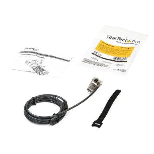 StarTech.com 6.5ft (2m) Laptop Cable Lock - 4-Digit Combination Laptop/Desktop Security Cable Lock for Wedge Slot Computers - A - Image 7