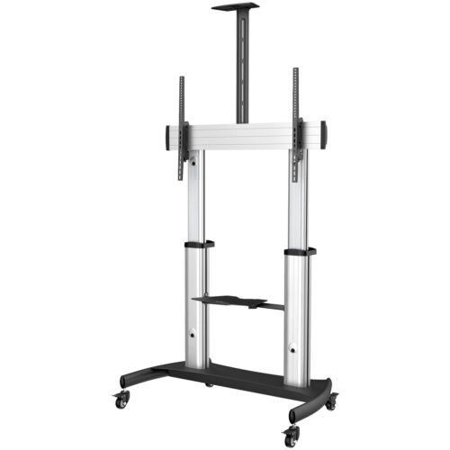 StarTech.com Mobile TV Stand - Heavy Duty TV Cart for 60-100" Display (100kg/220lb) - Height Adjustable Rolling Flat Screen Flo