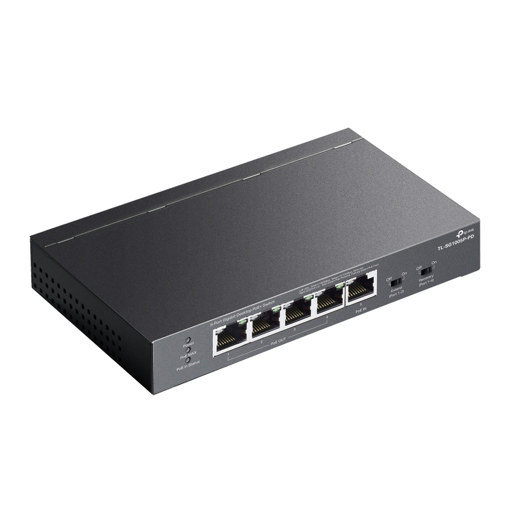 TP-Link TL-SG1005P-PD network switch Gigabit Ethernet (10/100/1000) Power over Ethernet (PoE) Black - Image 4