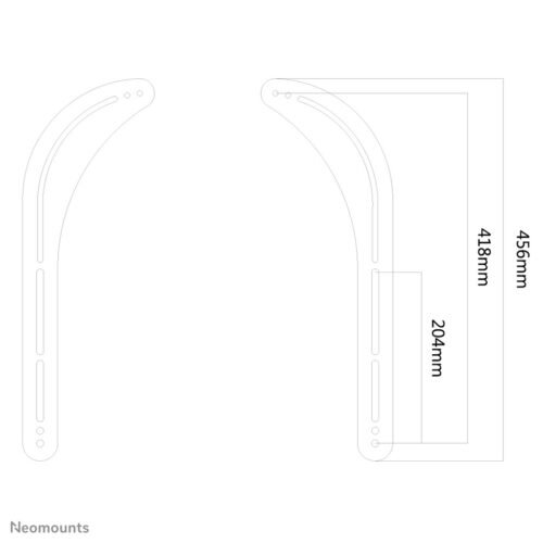 Neomounts NS-SB100 Sonos soundbar holder - max 15 kg - screen installation - Image 2