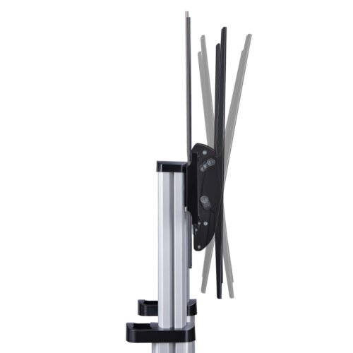 StarTech.com Rolling TV Cart/Stand On Wheels For 60-100inch Flat Screens Up To 220lb (100kg), Height Adjustment via Hand Crank, - Image 6