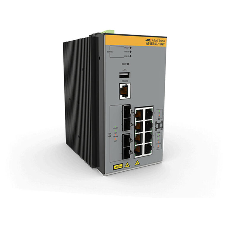 Allied Telesis AT-IE340-12GT-80 Managed L3 Gigabit Ethernet (10/100/1000) Grey