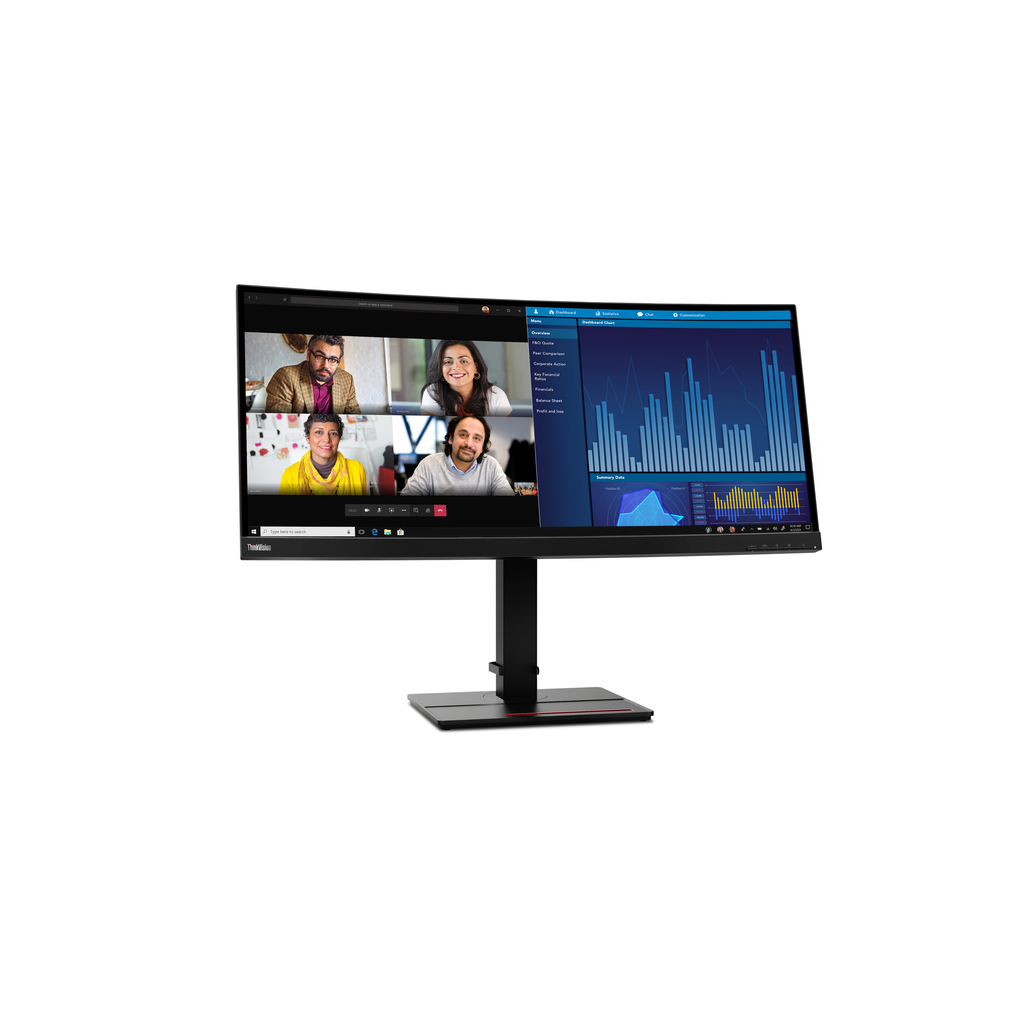 Lenovo ThinkVision P34w-20 computer monitor 86.7 cm (34.1") 3440 x 1440 pixels Wide Quad HD LED Black - Image 3