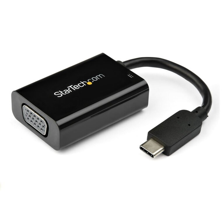 StarTech.com USB C to VGA Adapter with Power Delivery - 1080p USB Type-C to VGA Monitor Video Converter w/ Charging - 60W PD Pa