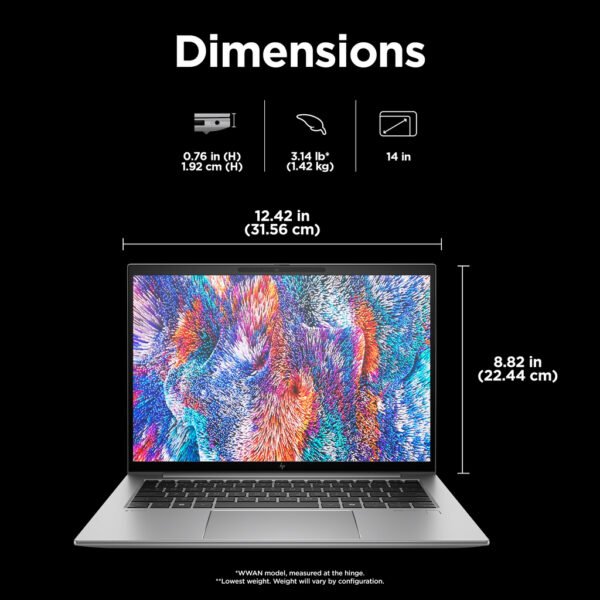 HP ZBook Firefly G11 A AMD Ryzen™ 7 8840HS Mobile workstation 35.6 cm (14") WUXGA 16 GB DDR5-SDRAM 512 GB SSD Wi-Fi 6E (8 - Image 4