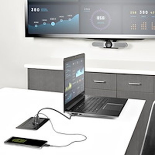 StarTech.com Conference Room Docking Station - Universal Laptop Dock - 4K HDMI, 60W Power Delivery, USB Hub, GbE, Audio - In-Ta - Image 10