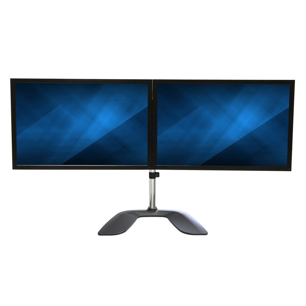 StarTech.com Dual Monitor Stand - Ergonomic Desktop Monitor Stand for up to 32" VESA Displays - Free-Standing Articulating Univ - Image 3