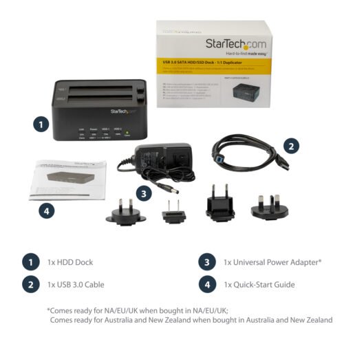 StarTech.com Dual Bay Hard Drive Duplicator and Eraser, Standalone SATA HDD/SSD Cloner/Copier, USB 3.0 to SATA Docking Station, - Image 13
