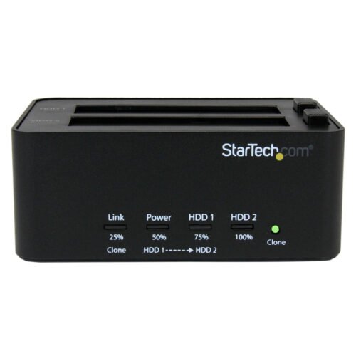 StarTech.com Dual Bay Hard Drive Duplicator and Eraser, Standalone SATA HDD/SSD Cloner/Copier, USB 3.0 to SATA Docking Station, - Image 2