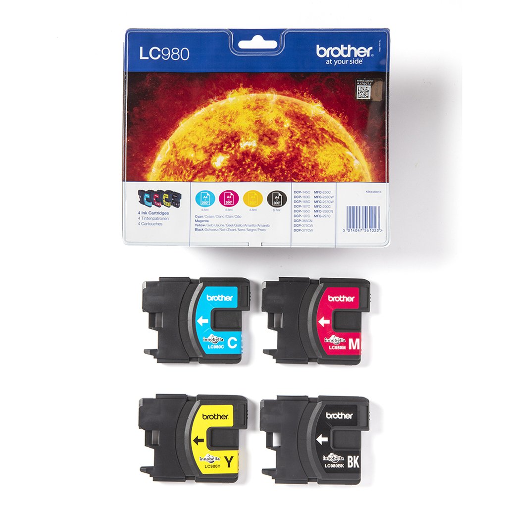 Brother LC980VALBP ink cartridge 4 pc(s) Original Black, Cyan, Magenta, Yellow - Image 3