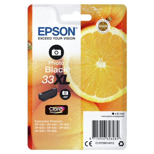 Epson Oranges Singlepack Photo Black 33XL Claria Premium Ink - Image 3