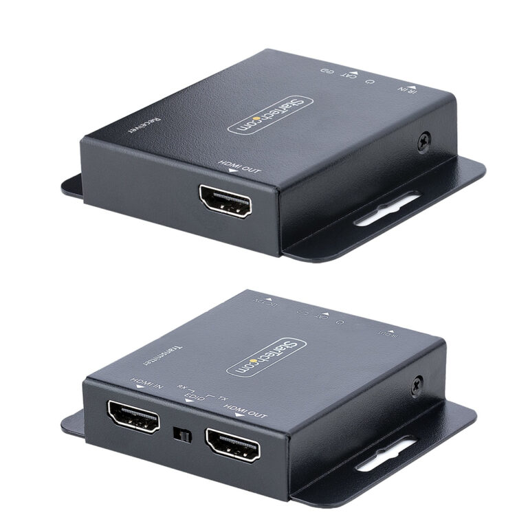 StarTech.com 4K HDMI Extender over CAT6/CAT5 Ethernet Cable, 4K 30Hz or 1080p 60Hz Video Extender, HDMI over Ethernet Cable, HD