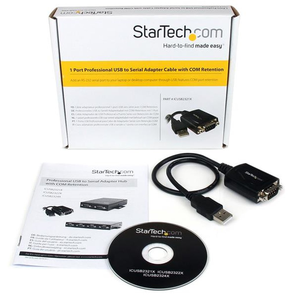 StarTech.com 6ft (1.8m) 1-Port Professional USB to Serial Adapter Cable with COM Retention, USB to RS232 Adapter - TAA - Image 4