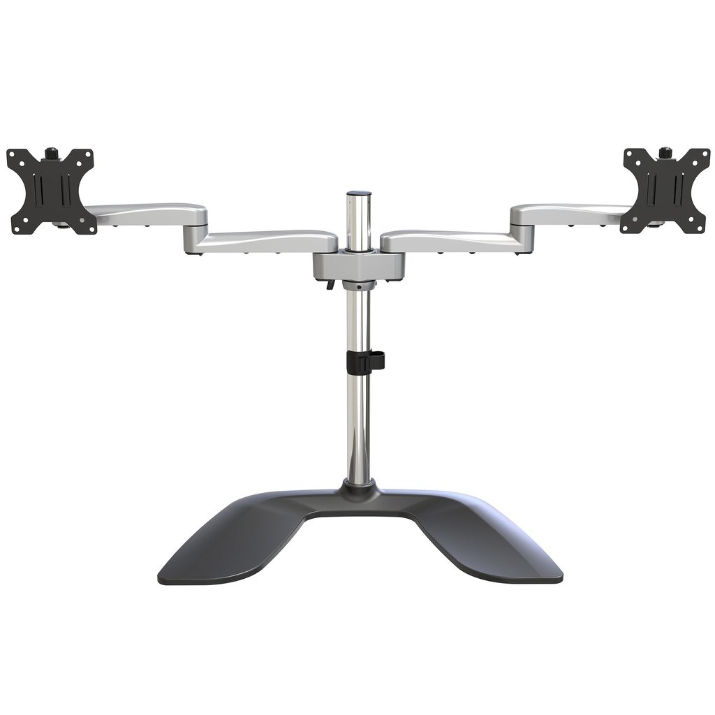 StarTech.com Dual Monitor Stand - Ergonomic Desktop Monitor Stand for up to 32" VESA Displays - Free-Standing Articulating Univ - Image 6