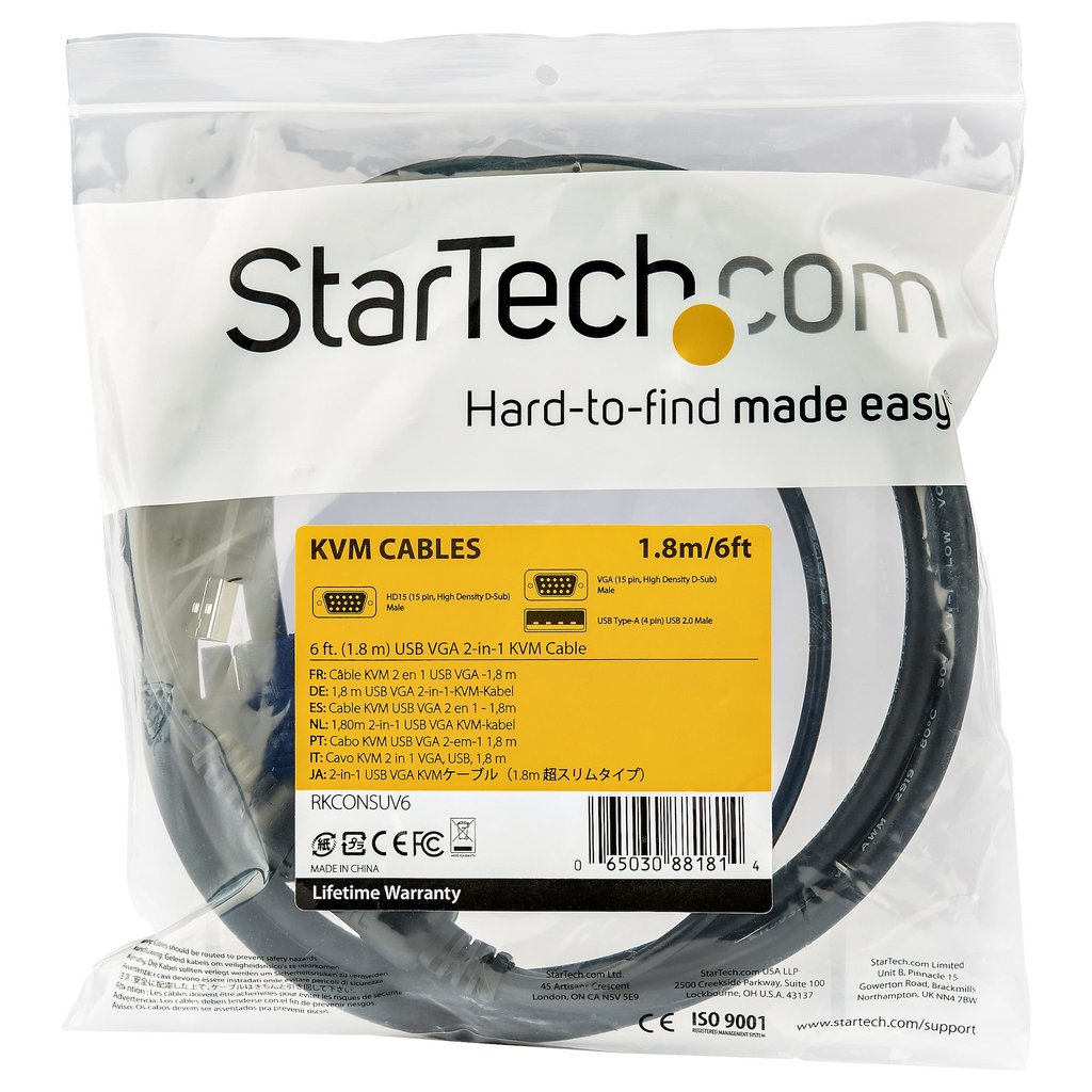 StarTech.com 15 ft. (4.6 m) USB KVM Cable for Rackmount Consoles - Image 8
