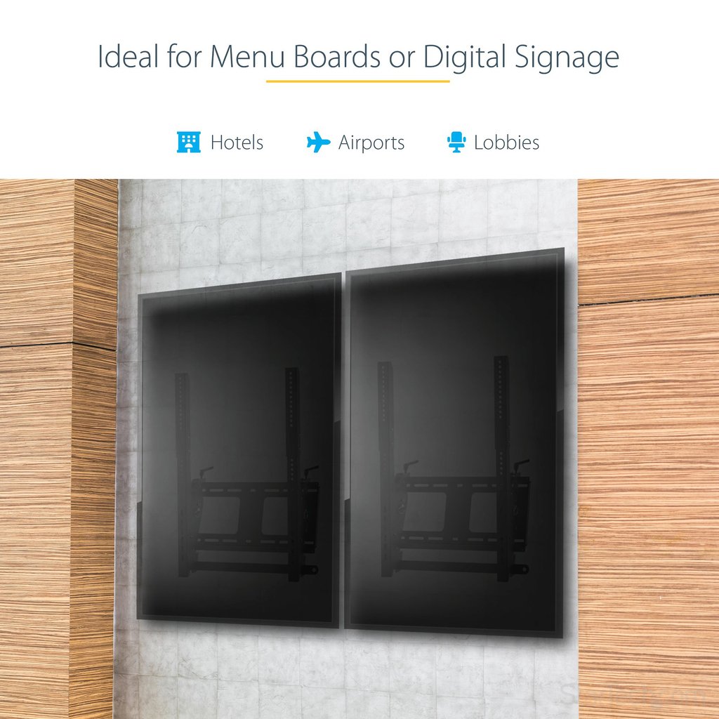 StarTech.com Portrait/Vertical TV Wall Mount - Heavy Duty TV Wall Mount - 40-55" VESA Display (110lb/50kg)- Tilting Low Profile - Image 15