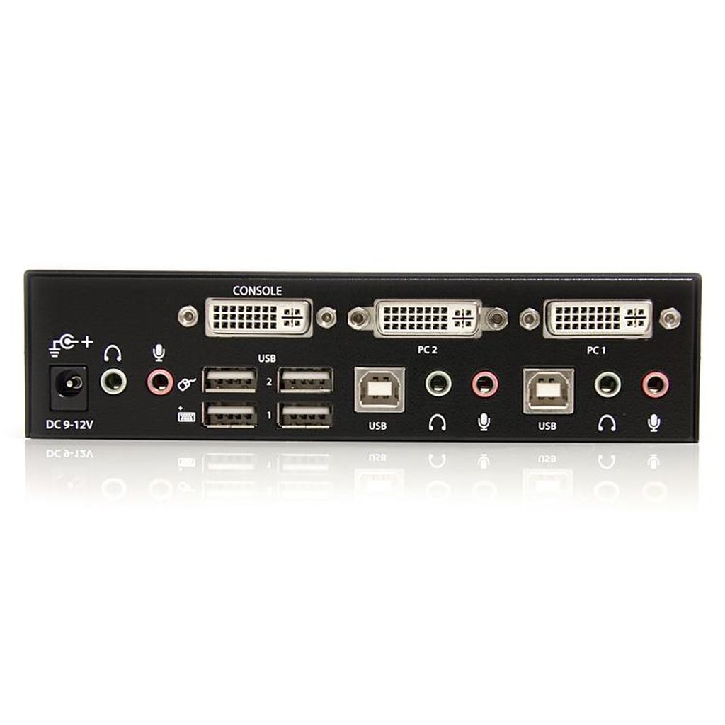 StarTech.com 2 Port DVI USB KVM Switch with Audio and USB 2.0 Hub - Image 3