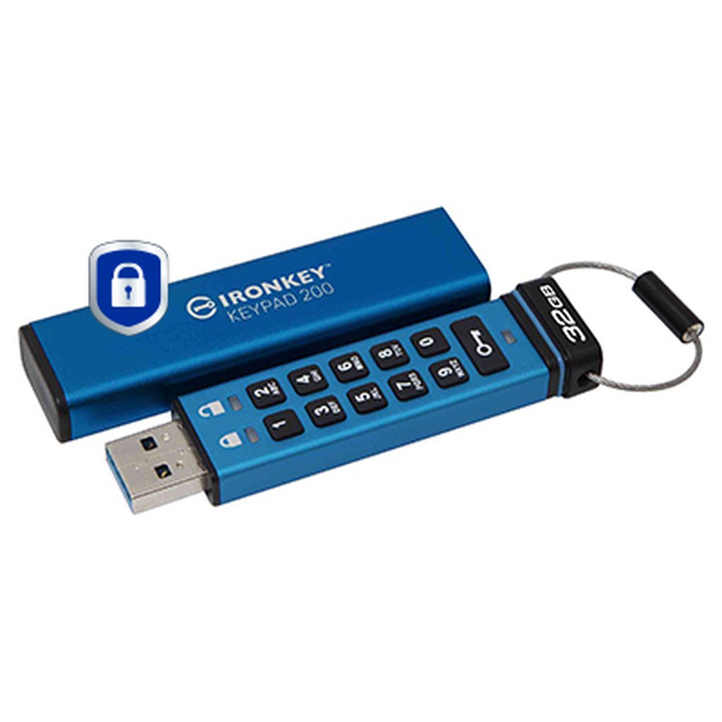 Kingston Technology IronKey 32GB Keypad 200, FIPS 140-3 Lvl 3 AES-256 Hardware Encrypted - Image 2