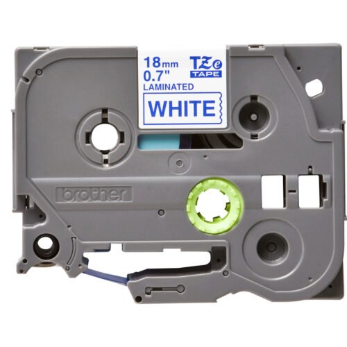 Brother TZE-243 label-making tape Blue on white - Image 3